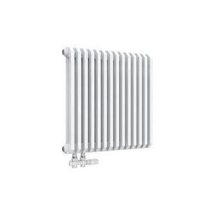 EMKE RADIÁTOR D-profil vertikální, středové připojení, lesklý bílý 60/60 cm obraz