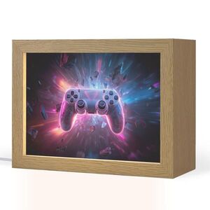 OnlyWow NOČNÍ LAMPIČKA Controller - Neon - Explosion - Abstraktní 20x15 cm obraz