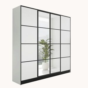 Kier Furniture ŠATNÍ SKŘÍŇ EDEN 4D v2 - 206, 4x205x39 cm - Bílá obraz