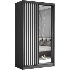 Beautysofa SKŘÍŇ s posuvnými dveřmi Helix 120/216/61 šedá + bílá obraz