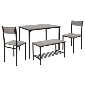ML-DESIGN JÍDELNÍ STOLOVÁ SADA 4dílná, dub šedý obraz