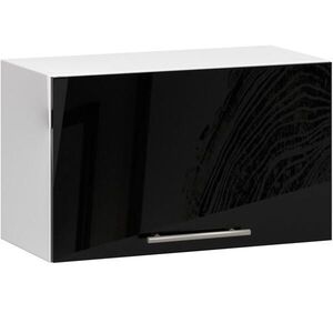 RAUMHIRSCH FURNITURE ZÁVĚSNÁ SKŘÍŇ Bílá, Černá lesklá 29/60/30 obraz