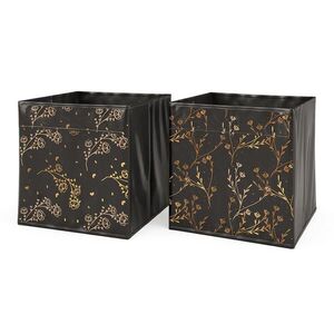 Vicco SKLÁDACÍ BOX Černá/zlatá (květinová) 30 x 30 cm Sada 2 kusů Varianta2 obraz