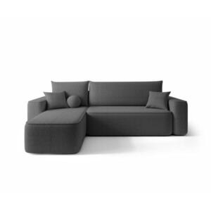 Cornero ROHOVÁ pohovka TEXAS levá tmavě šedá buklé Quelle 92 - funkce spaní, úložný prostor obraz