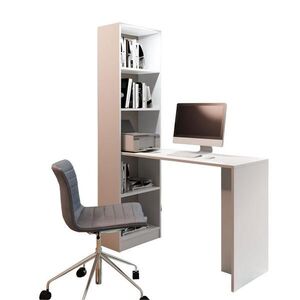 Kier Furniture PSACÍ STŮL B-1 s regálem Bílá obraz