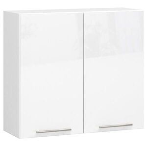 RAUMHIRSCH FURNITURE ZÁVĚSNÁ SKŘÍŇ Bílá, bílá lesklá 72/80/30 obraz