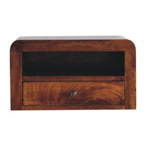 Artisan Furniture KONSOLOVÝ STŮL v kaštanovém provedení, 2 zásuvky, 1 otevřená přihrádka, nohy v severském stylu, hnědý obraz