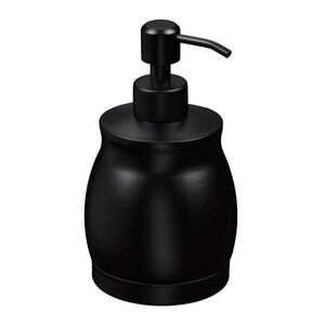 Relaxdays DÁVKOVAČ MÝDLA Černá matná nerezová ocel 390 ml obraz