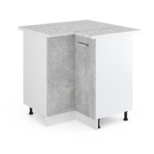 Vicco UNIVERZÁLNÍ ROHOVÁ SKŘÍŇ R-Line Beton 75.6 cm s dvířky, s pracovní deskou obraz
