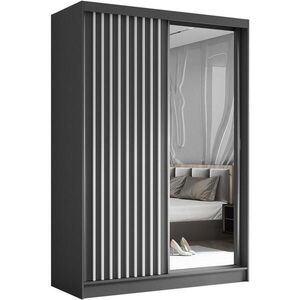 Beautysofa SKŘÍŇ s posuvnými dveřmi Helix 150/216/61 šedá + bílá obraz