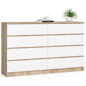 RAUMHIRSCH FURNITURE KOMODA dub Sonoma, bílá 99/160/40 obraz