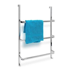 Relaxdays VĚŠÁK Stříbrný na dveře 3-tyče 85 cm obraz