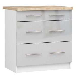 RAUMHIRSCH FURNITURE SPODNÍ SKŘÍŇKA Bílá, lesklý kov 85/80/46 obraz