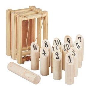 Relaxdays HRA Přírodní Černá Kubb 13-dílná obraz