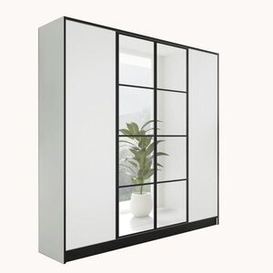 Kier Furniture ŠATNÍ SKŘÍŇ EDEN 4D v1 - 206, 4x205x39 cm - Bílá obraz