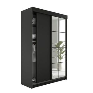 Kier Furniture POSUVNÁ ŠATNÍ SKŘÍŇ LAMARO - 138x205x59 - Grafitová & Černá obraz