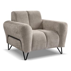 Beautysofa RELAXAČNÍ křeslo Volare s kovovými nohami, cappuccino obraz