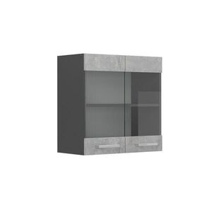 Vicco SKLENĚNÁ KUCHYŇSKÁ SKŘÍŇKA R-Line Beton 60 cm obraz