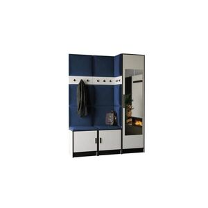 Kier Furniture PŘEDSÍŇOVÁ STĚNA ROJ 20 - 159, 6x205x39cm Bílá & modrá látka obraz