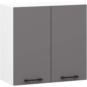 RAUMHIRSCH FURNITURE ZÁVĚSNÁ SKŘÍŇ Bílá, grafitově šedá 58/60/30 obraz