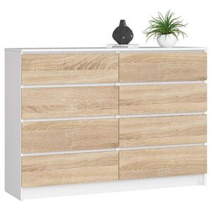 RAUMHIRSCH FURNITURE KOMODA bílá, dub Sonoma 99/138/40 obraz