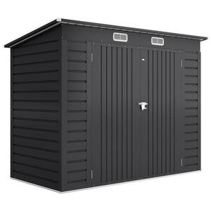 Outsunny KŮLNA z oceli, 2, 7 m² kůlna s dvojitými dveřmi, zámkem a UV ochranou obraz