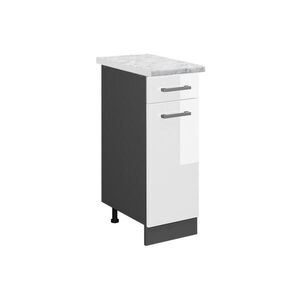 Vicco SPODNÍ SKŘÍŇKA KUCHYŇSKÉ LINKY R-Line Bílá vysoký lesk 30 cm PD Mramor obraz