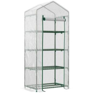 Outsunny FOLIOVÝ SKLENÍK, bílý, PVC, ocel obraz