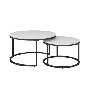 Vicco STOLEČEK KÁVOVÝ STOLÍK Montreal Bílá 77 x 40 cm 2 díly obraz