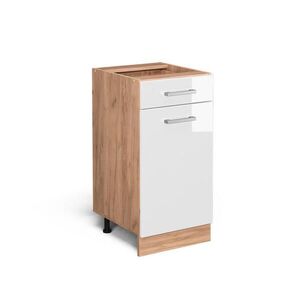 Vicco SPODNÍ SKŘÍŇKA KUCHYŇSKÉ LINKY R-Line Bílá vysoký lesk 40 cm bez pracovní desky obraz