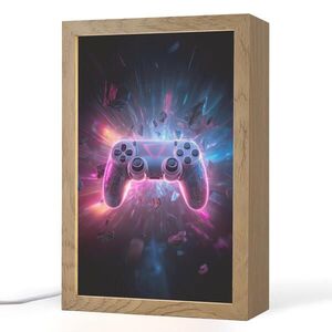 OnlyWow NOČNÍ LAMPIČKA Controller - Neon - Explosion - Abstraktní 20x30 cm obraz