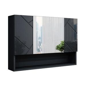 Vicco KOUPELNOVÁ ZRCADLOVÁ SKŘÍŇKA Irma Antracitový vysoký lesk 80.1 x 55 cm obraz