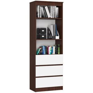 RAUMHIRSCH FURNITURE STOJANOVÁ POLIČKA Tmavě hnědá, bílá 180/60/35 obraz