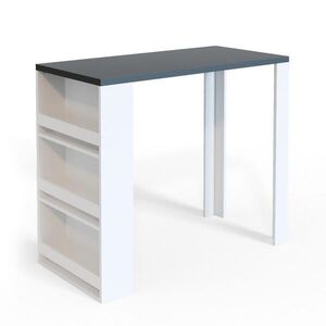 Vicco BAROVÝ STŮL Bílá/antracitová 57 x 117 cm se 3 přihrádkami obraz