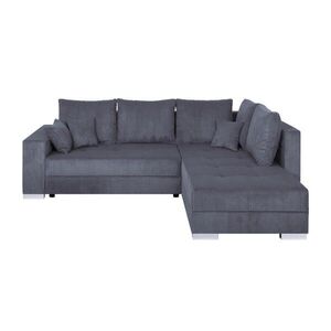 P & B ROHOVÁ SEDAČKA, textil, kompozitní dřevo, tmavě šedá obraz
