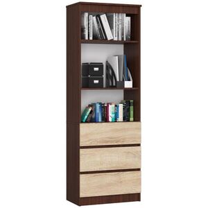 RAUMHIRSCH FURNITURE STOJANOVÁ POLIČKA Tmavě hnědá, dub Sonoma 180/60/35 obraz