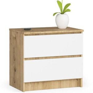 RAUMHIRSCH FURNITURE KOMODA dub Artisan, bílá 55/60/40 obraz
