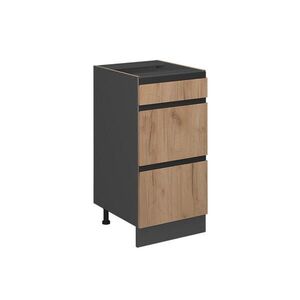 Vicco SPODNÍ SKŘÍŇKA KUCHYŇSKÉ LINKY R-Line Zlatý mocný dub 40 cm Tvar J, se zásuvkami, bez pracovní desky obraz