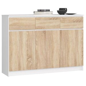 RAUMHIRSCH FURNITURE KOMODA Bílá, dub Sonoma 99/138/40 obraz