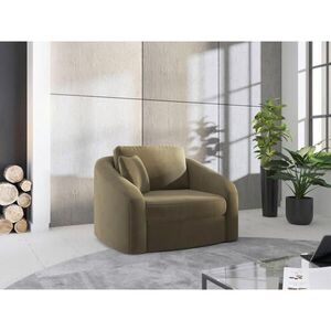 Sit & More KŘESLO, textil, olivově zelená obraz