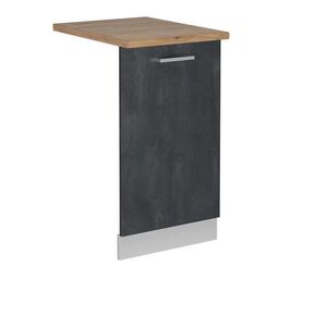 Vicco ČELNÍ PANEL MYČKY R-Line Černý beton 45 cm , PD Dub obraz