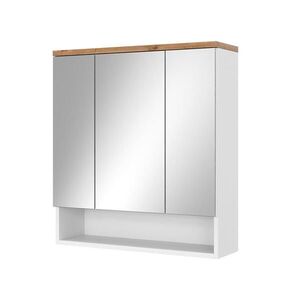 Vicco KOUPELNOVÁ ZRCADLOVÁ SKŘÍŇKA Eden Bílá vysoký lesk 70 x 77.5 cm se 3 dveřmi obraz