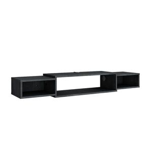 Vicco NÍZKÝ NÁBYTEK POD TELEVIZI Nordic Černý beton 139.7 x 20.3 cm s otevřenými policemi obraz