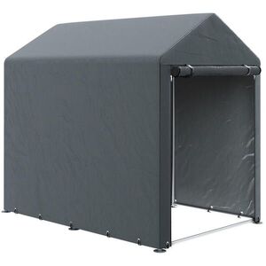 Outsunny GARÁŽOVÝ STAN, 1, 2 x 1, 79 x 1, 65 m, s UV ochranou, dveře na zip, tmavě šedý obraz