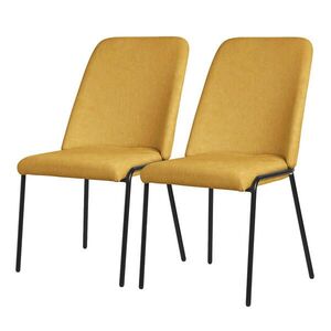 ML-DESIGN JÍDELNÍ ŽIDLE, sada 2 ks, hořčičná, s látkovým potahem obraz