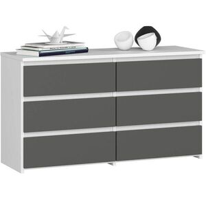 RAUMHIRSCH FURNITURE KOMODA bílá, grafitově šedá 57/100/35 obraz