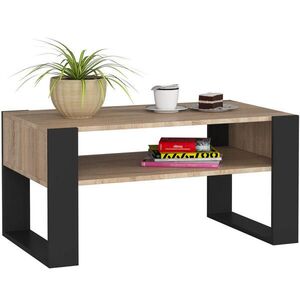 RAUMHIRSCH FURNITURE KONZOLOVÝ STOLEK dub Sonoma, černý 45/92/53 obraz