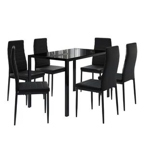 Vicco JÍDELNÍ STŮL SESTAVA Grand Černá 120 x 75 cm Sada 6 kusů obraz