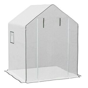 Outsunny PE FÓLIE pro skleník na rajčata, skleník, bílá, 140 x 143 x 190 cm obraz