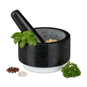 Relaxdays HMOŽDÍŘ Černý Bílý žula obraz